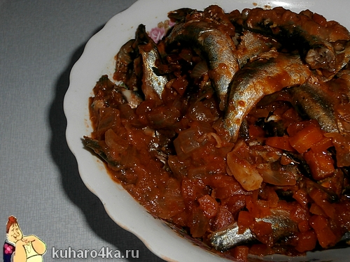 Домашняя килька в томате